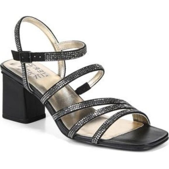 Naturalizer Niko 2 Embellished Strappy Sandal in Black - Picture 1 of 6